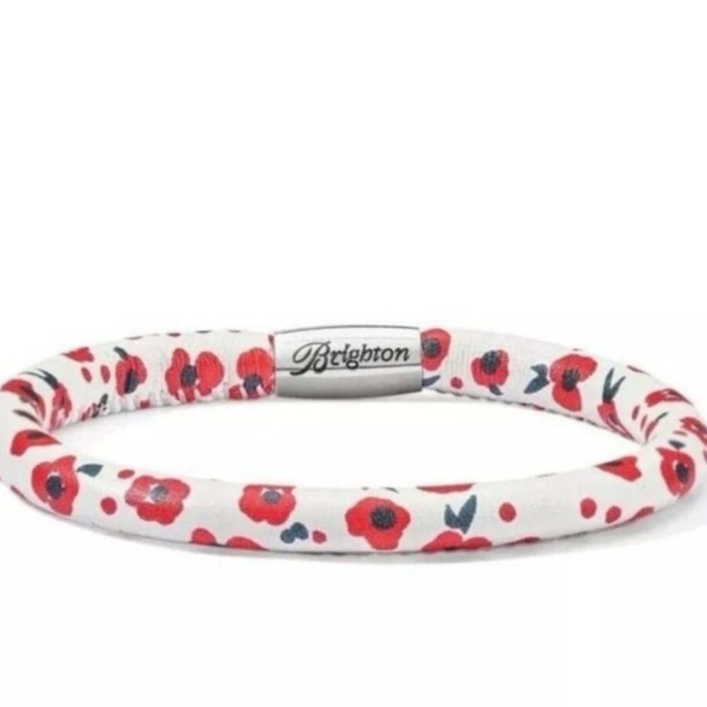 Brighton ‘Field of Poppies’ Woodstock Leather Bracelet